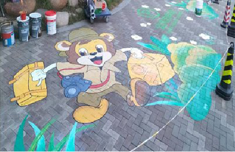 乐至夏季画地面彩绘会遇到的问题