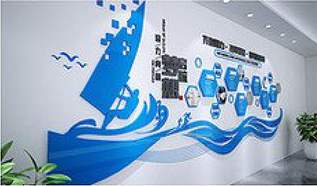 乐至海浪主题文化墙如何设计？