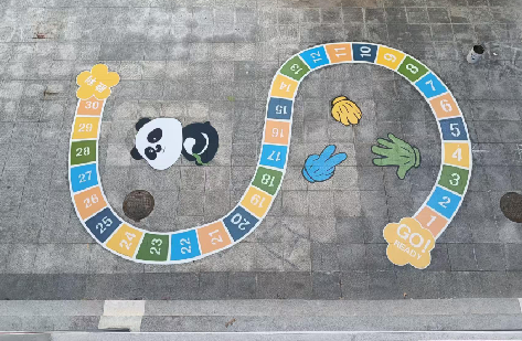 乐至地面游戏彩绘