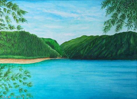 乐至在墙绘中,如何绘画绿水青山?