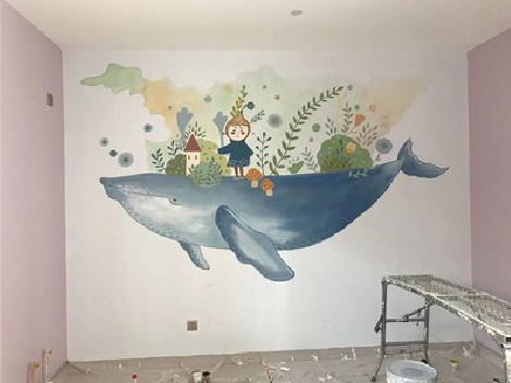 乐至手绘墙的特点及优势。